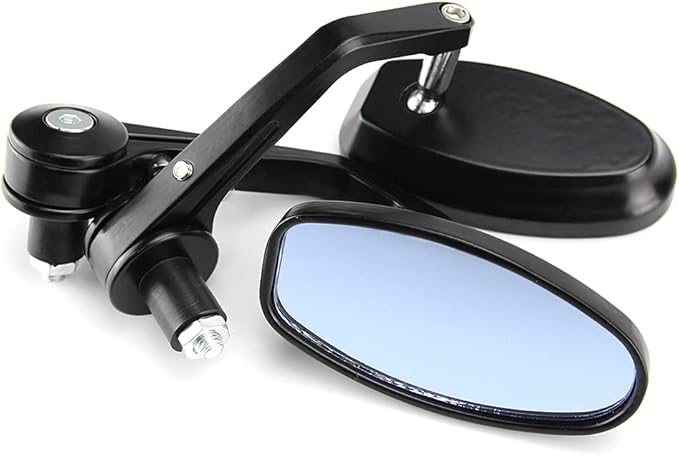 Espejos Café Racer de Lujo Semi-Ovalados – Universales y Antirreflejo