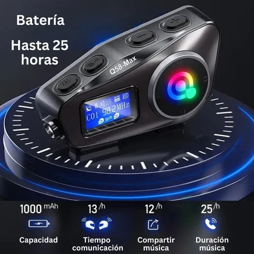 Intercomunicador Para Casco Moto Karler KR-M4 | Bluetooth + FM + USB + TF + Micrófono