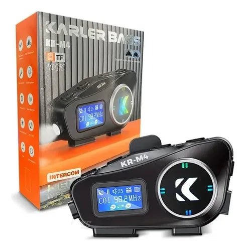 Intercomunicador Para Casco Moto Karler KR-M4 | Bluetooth + FM + USB + TF + Micrófono