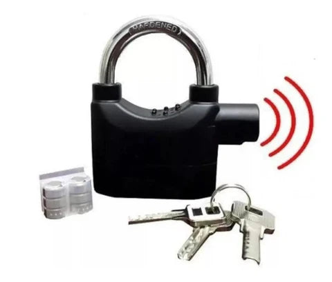 Candado de Seguridad con Alarma 110dB para Moto, Bici o Puertas – Resistente al Agua