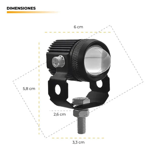 Kit Exploradoras Proyector LED para Moto y Auto