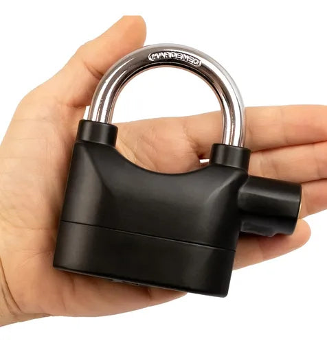 Candado de Seguridad con Alarma 110dB para Moto, Bici o Puertas – Resistente al Agua