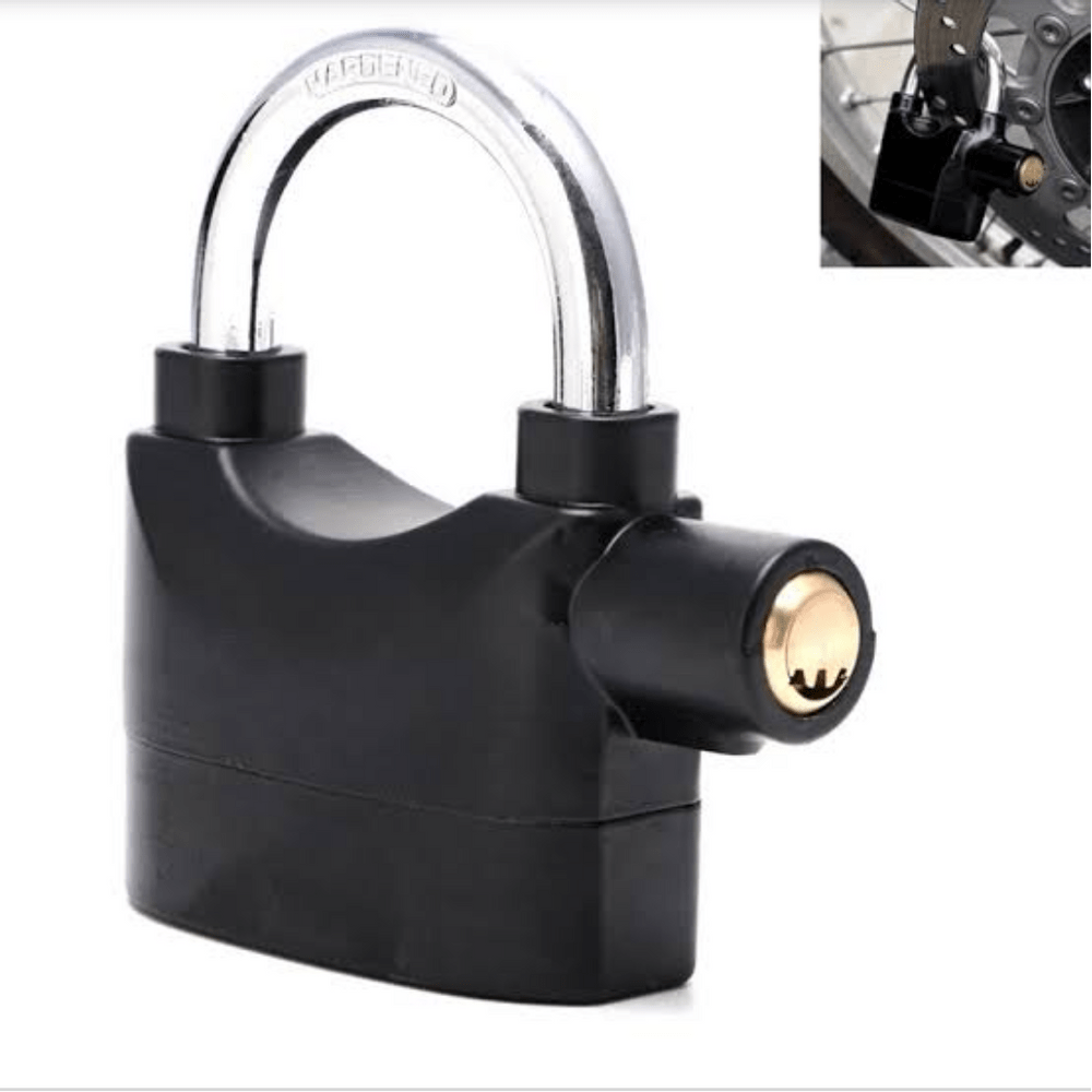 Candado de Seguridad con Alarma 110dB para Moto, Bici o Puertas – Resistente al Agua