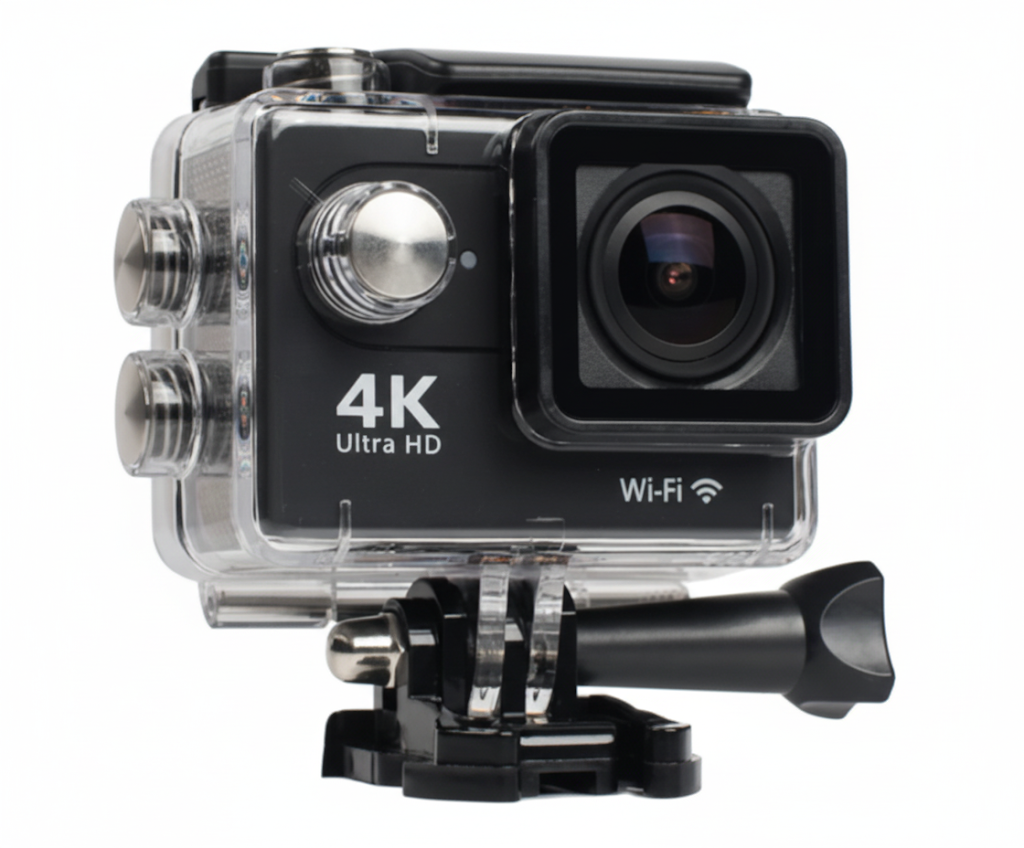 Cámara WiFi 4K Deportiva para Moto, Viajes y Aventuras