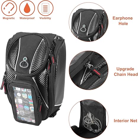 Maleta para Motocicleta Tank Bag LAICOBEAR – Magnética y de Viaje